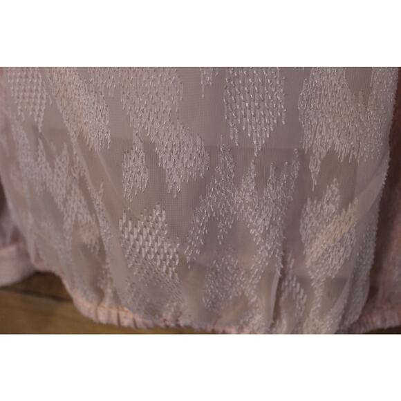 SALE-The Limited women's peach sheer long sleeve patterned top size medium - Picture 8 of 12